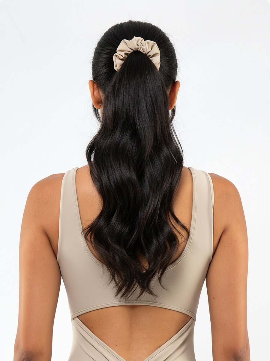 AC214 | Scrunchie Monochrome Μπεζ AC214
