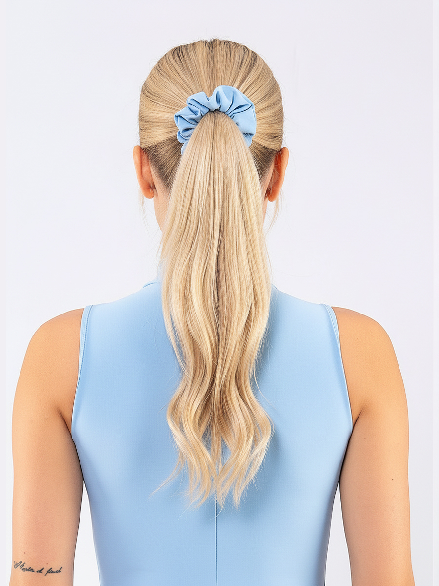 AC214 | Scrunchie Monochrome Baby Blue AC214