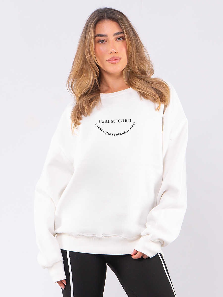 C1070 | Dramatic - Crewneck Άσπρο C1070