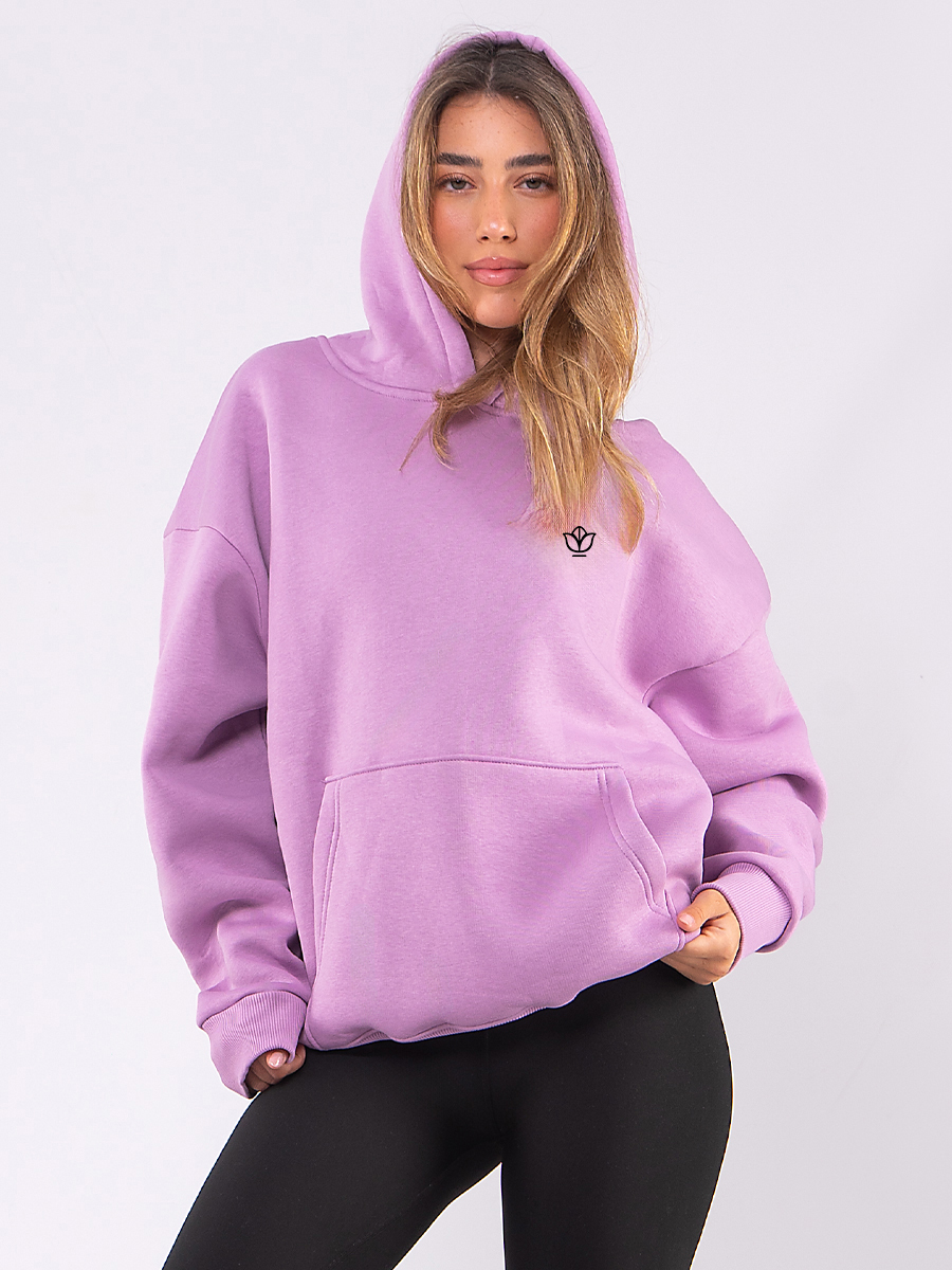 C1116 | Flower Logo 2 - Hoodie Λιλά C1116