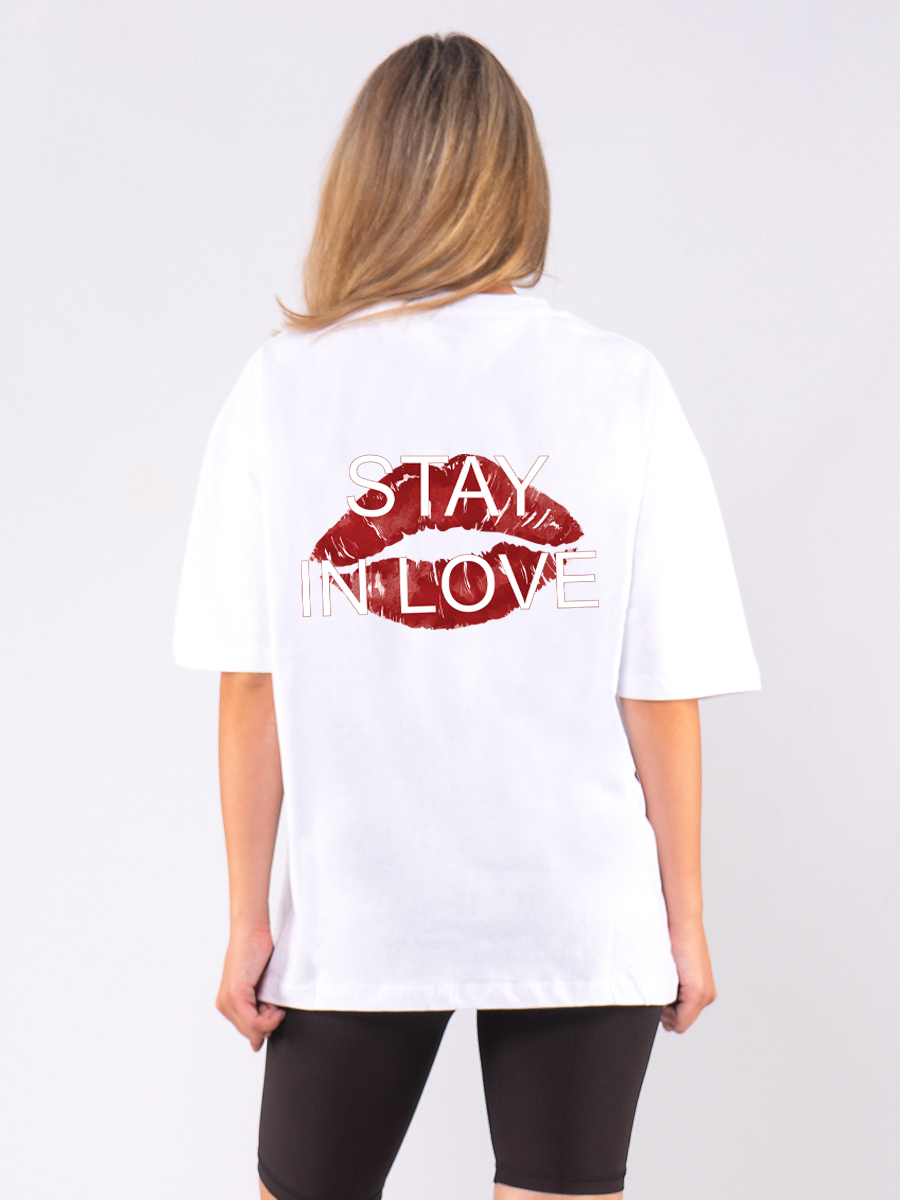 C1135 | Stay In Love - Oversized Άσπρο C1135