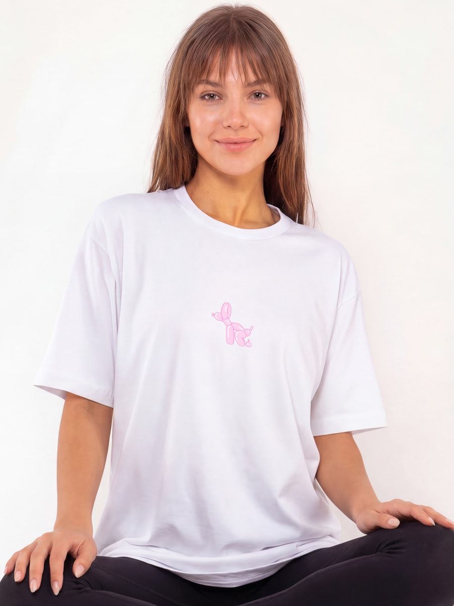 C1141 | Balloon Dog - Tee Άσπρο C1141