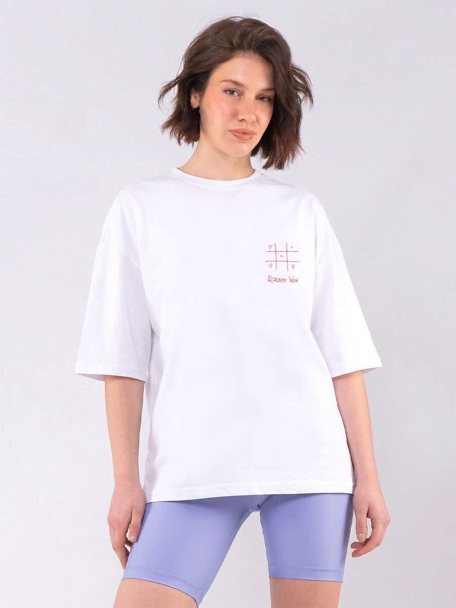 C1146 | Already Won - Oversized Άσπρο C1146 φωτογραφία