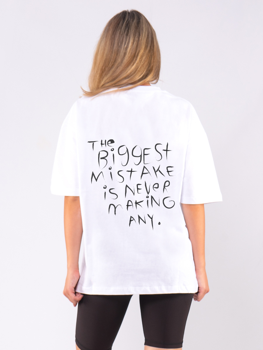 C1174 | The Biggest Mistake - Oversized Άσπρο C1174