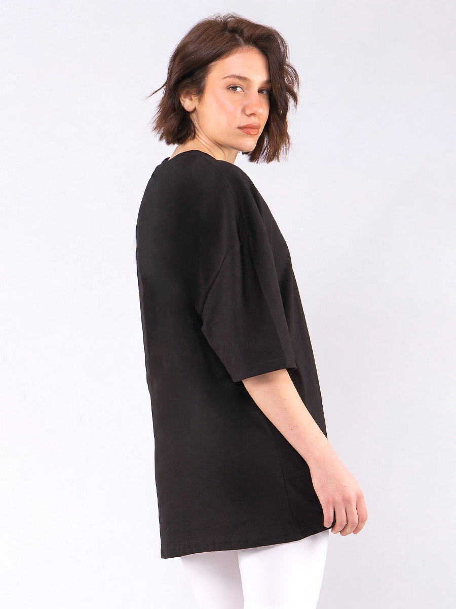 C1176 | I'm Not Perfect - Oversized Μαύρο C1176