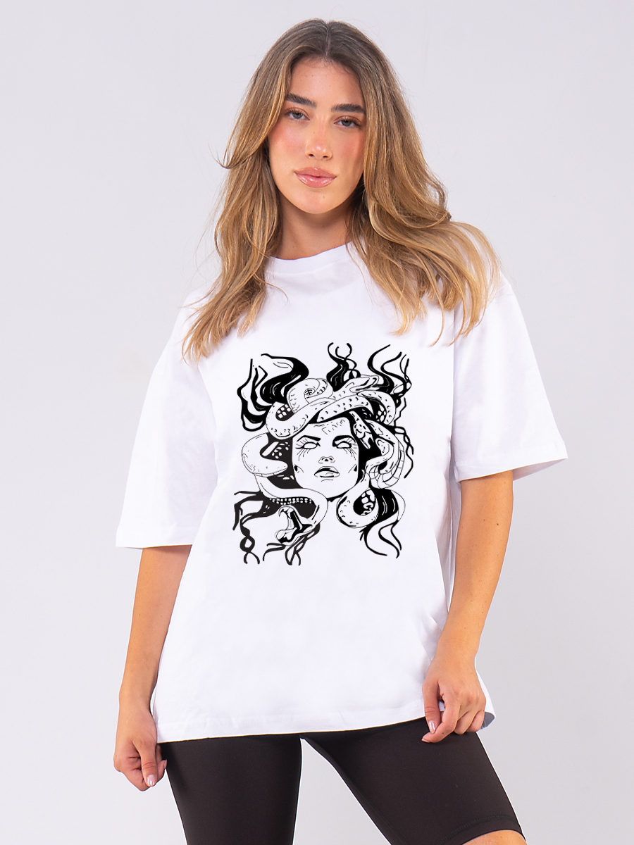 C1184 | The Female Gaze - Oversized Άσπρο C1184