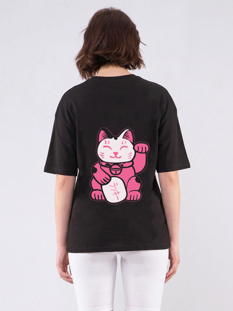 C1200 | Maneki Neko - Oversized Μαύρο C1200