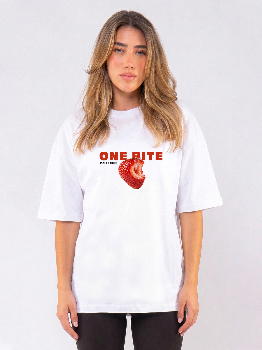 C1215 | Just One Bite - Oversized Άσπρο C1215