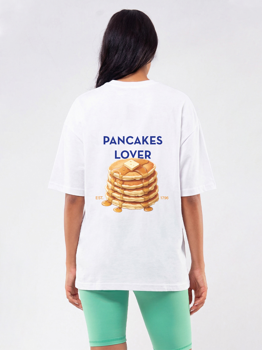 C1235 | Pancakes Lover - Oversized Άσπρο C1235
