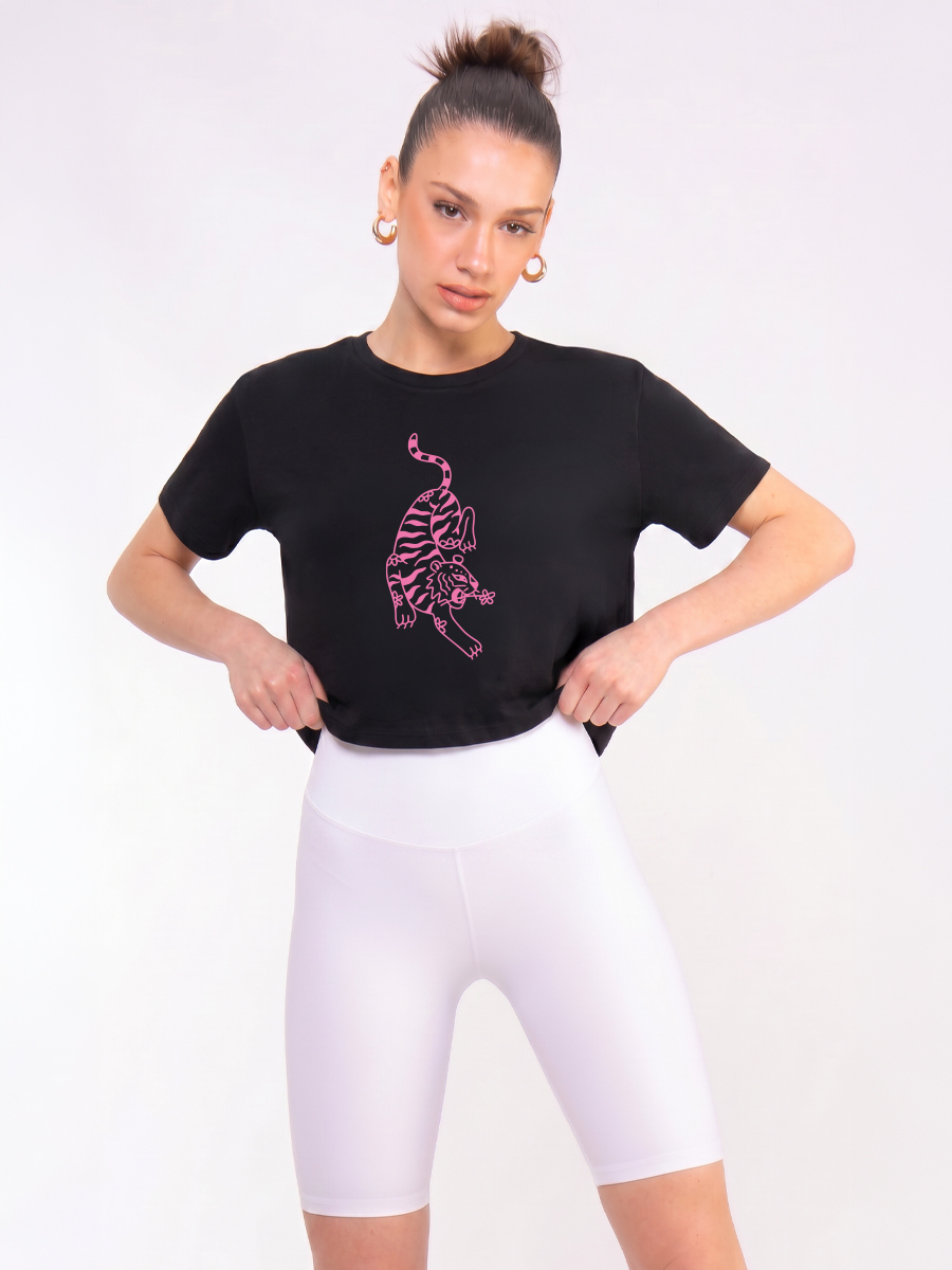 C1237 | Pink Tiger - Boxy Μαύρο C1237
