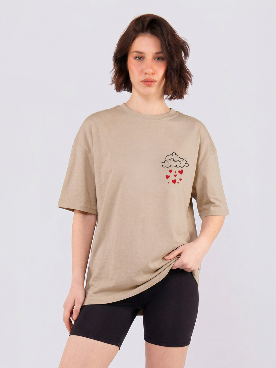 C1242 | Love Rain - Oversized Μπεζ C1242