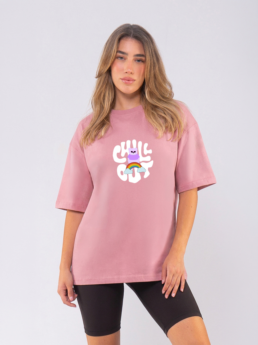 C1250 | Teddy Chill Out - Oversized Ροζ C1250