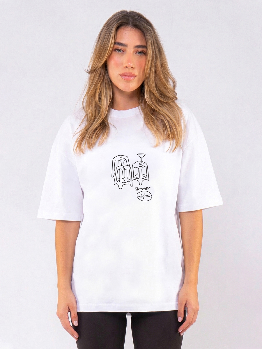 OEM C1257 | Summer Nights - Oversized Άσπρο C1257 - 2